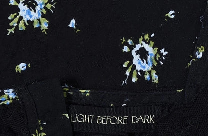 Urban Outfitters Light Before Dark Bex Floral Print Lingerie Slip Dress – label black