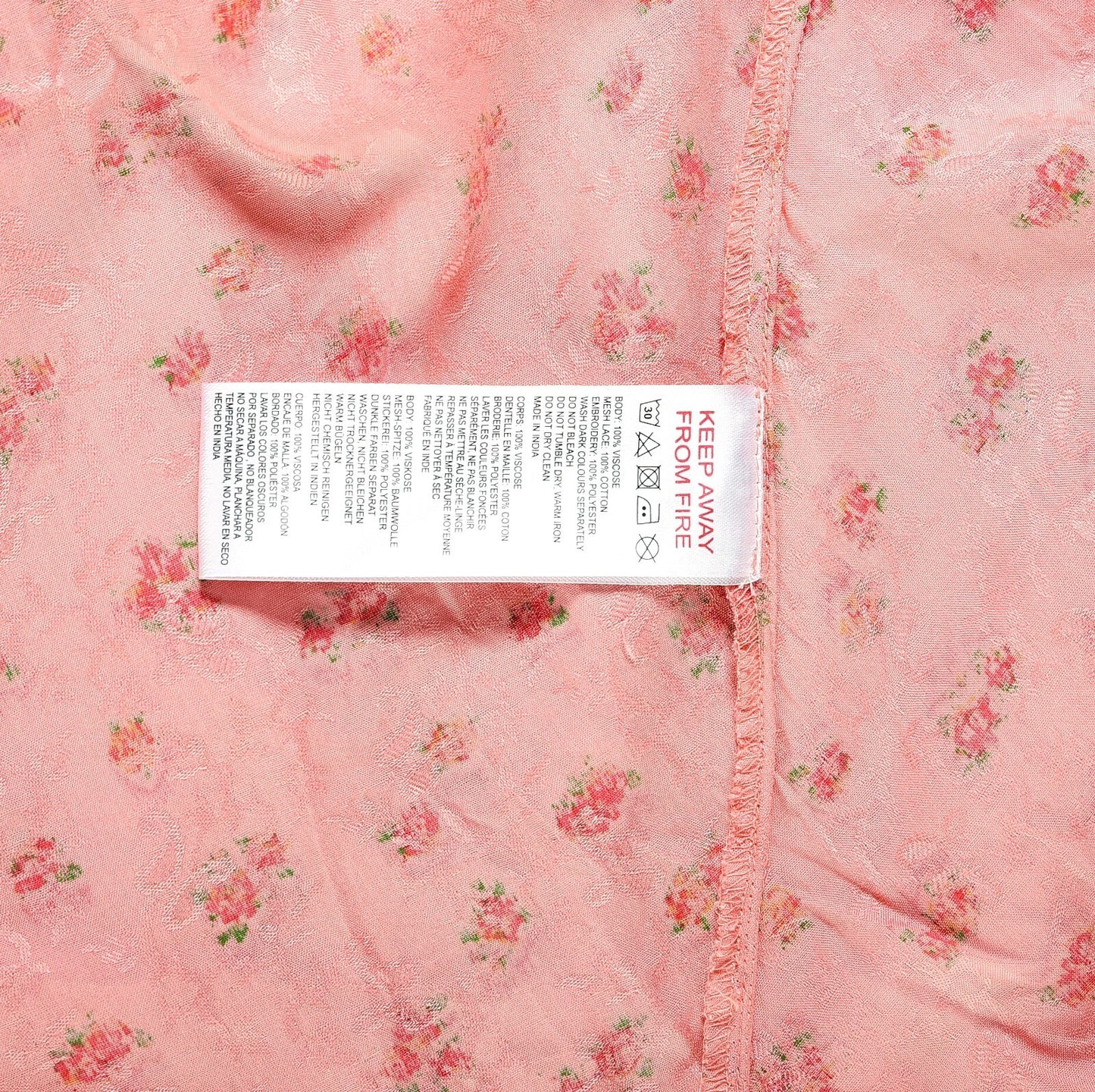 Urban Outfitters Light Before Dark Bex Floral Print Lingerie Slip Dress – washcare pink